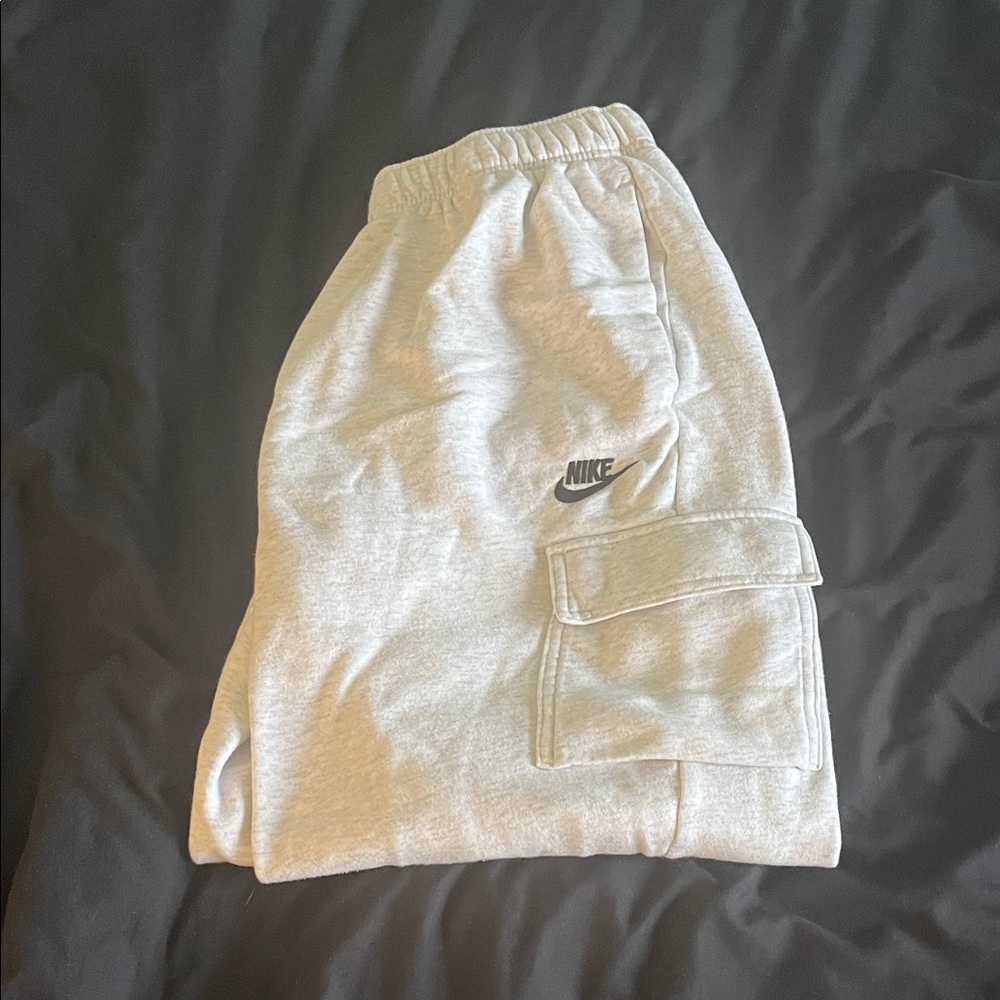 Nike Kids White Cargo Cuffed Sweatpants